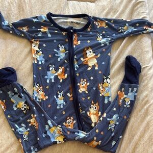 Little Sleepies Bluey - Blue Footies One Piece